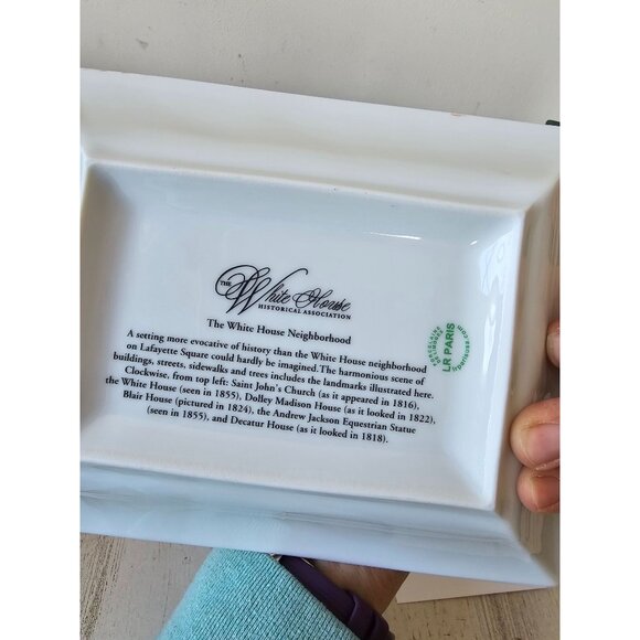 Limoges White House neighborhood tray porcelain historical association new Lafay - Picture 7 of 8